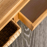 Surrey Oak Corner TV Stand with Baskets