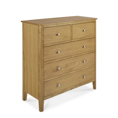 Alba Oak 2 Over 3 Drawer Chest