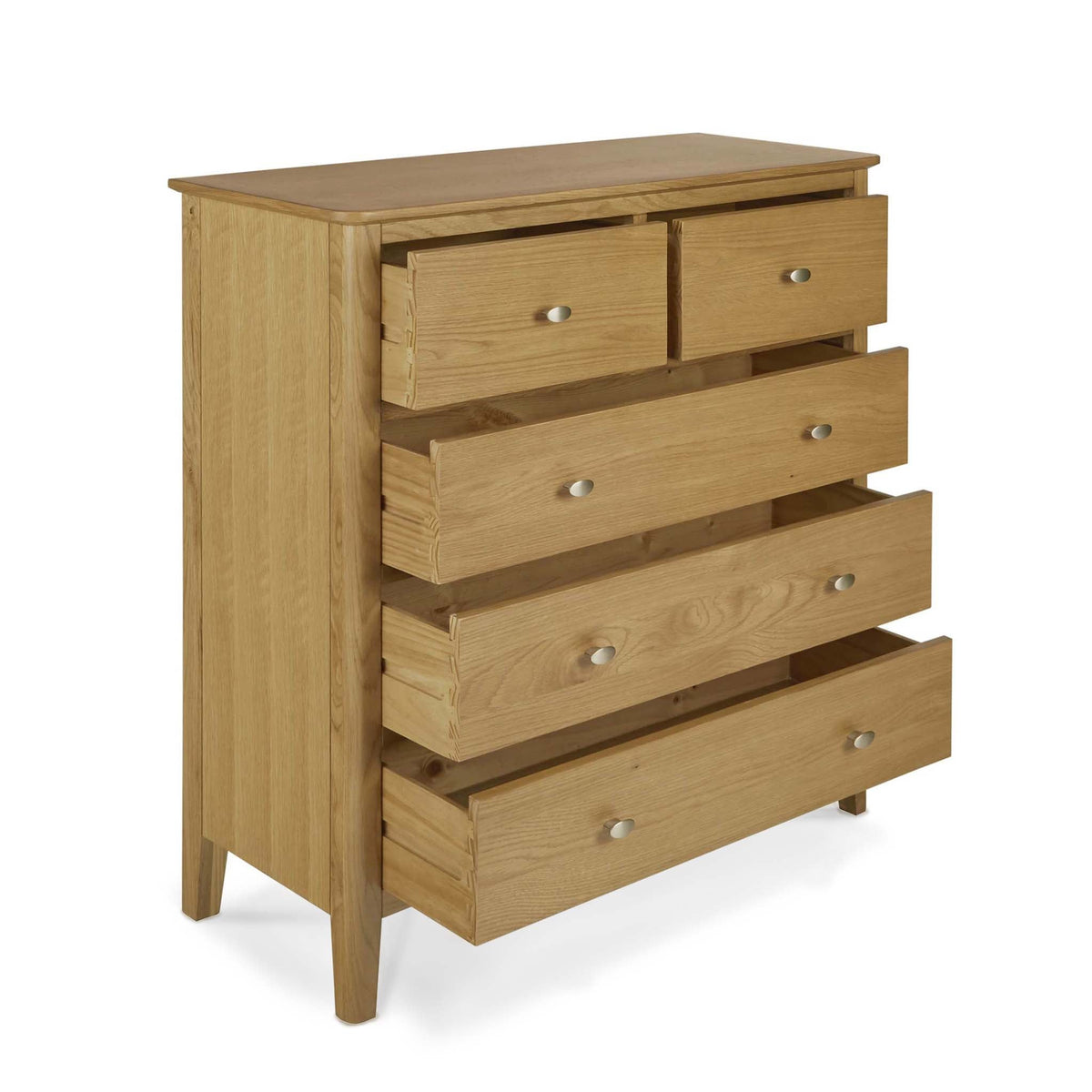 Alba Oak 2 Over 3 Drawer Chest from Roseland Furniture