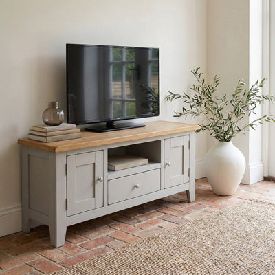 Lundy Grey 120cm Large TV Stand