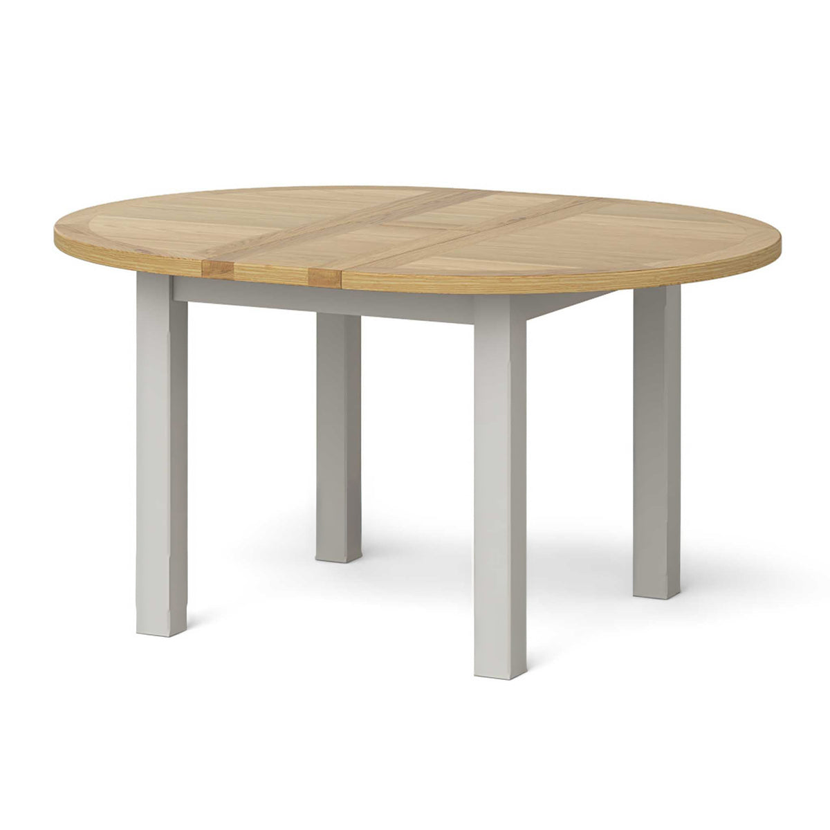Lundy Grey Round Extending Dining Table by Roseland Furniture