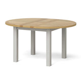 Lundy Grey Round Extending Dining Table by Roseland Furniture