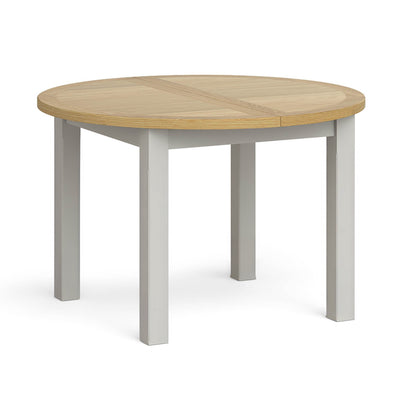 Lundy Grey Round Extending Dining Table
