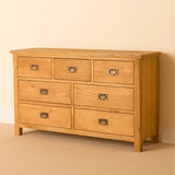 Lanner Oak 3 over 4 Drawer Chest from Roseland Furniture