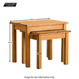 Lanner Oak Nest of Tables from Roseland Furniture