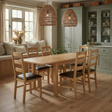 Lanner Oak Square Extending Table extended view