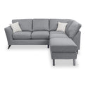 Geo Corner Sofa in Charcoal by Roseland Furniture