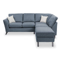 Geo Corner Sofa in Denim by Roseland Furniture