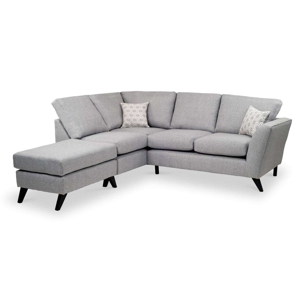 Geo Corner Sofa in Silver by Roseland Furniture