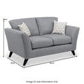 Geo 2 Seater Sofa in Charcoal by Roseland Furniture