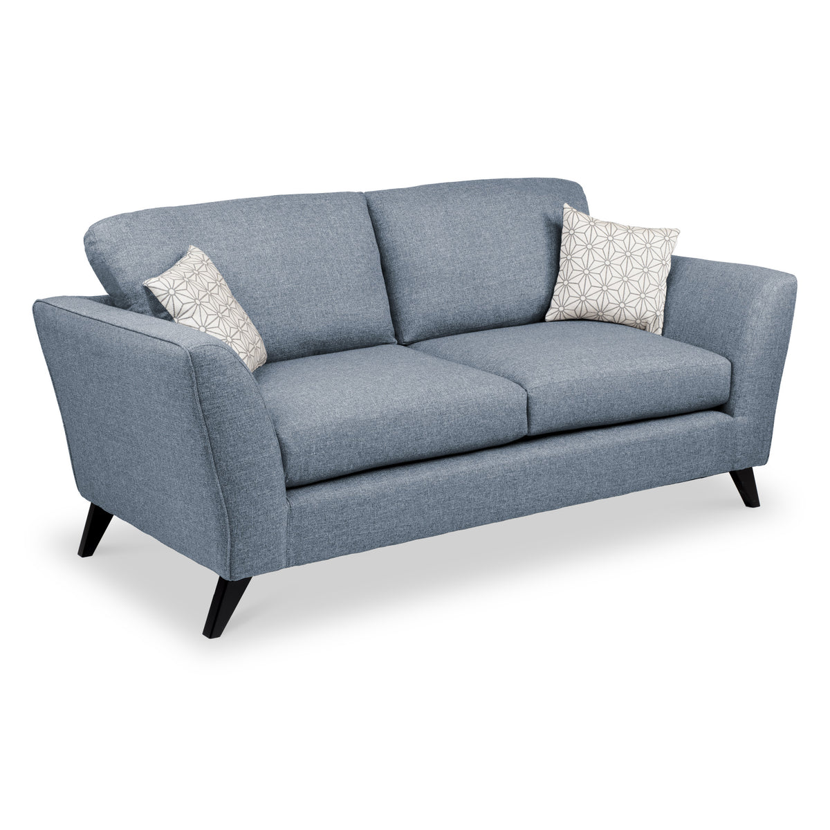 Geo 3 Seater Sofa in Denim by Roseland Furniture