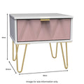 Geo 1 Drawer Bedside Table by Roseland Furniture