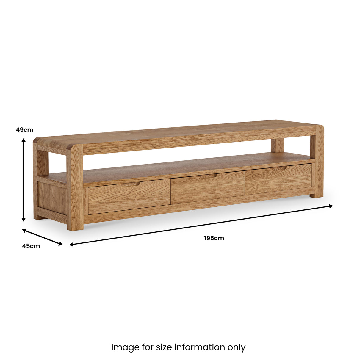 Harvey 195cm TV Stand dimensions