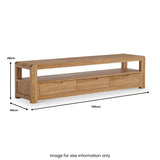 Harvey 195cm TV Stand dimensions
