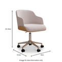Hedda Height Adjustable Swivel Office Chair dimensions