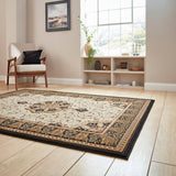 Holden Black Cream Rug from Roseland Furniture