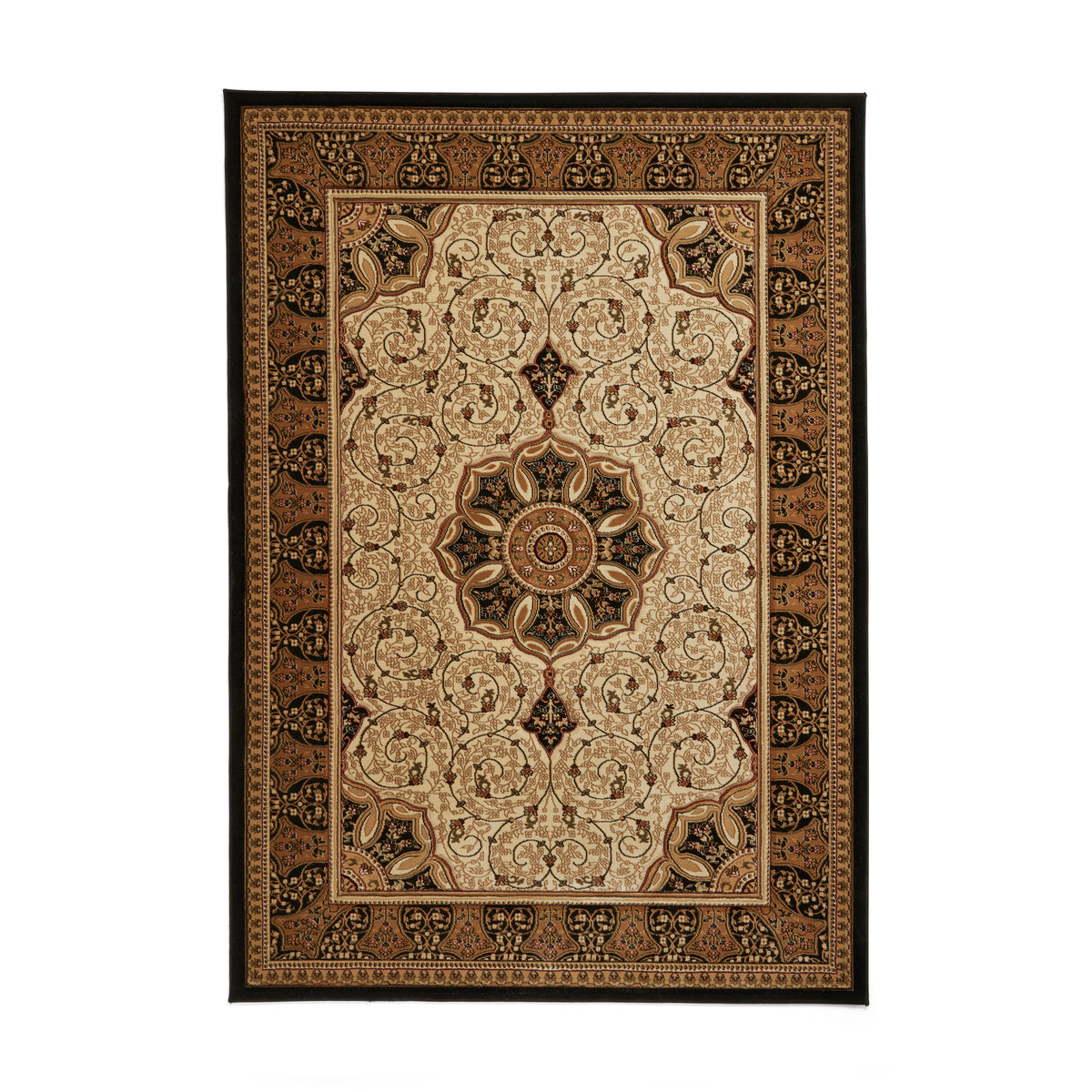 Holden Black Cream Rug from Roseland Furniture