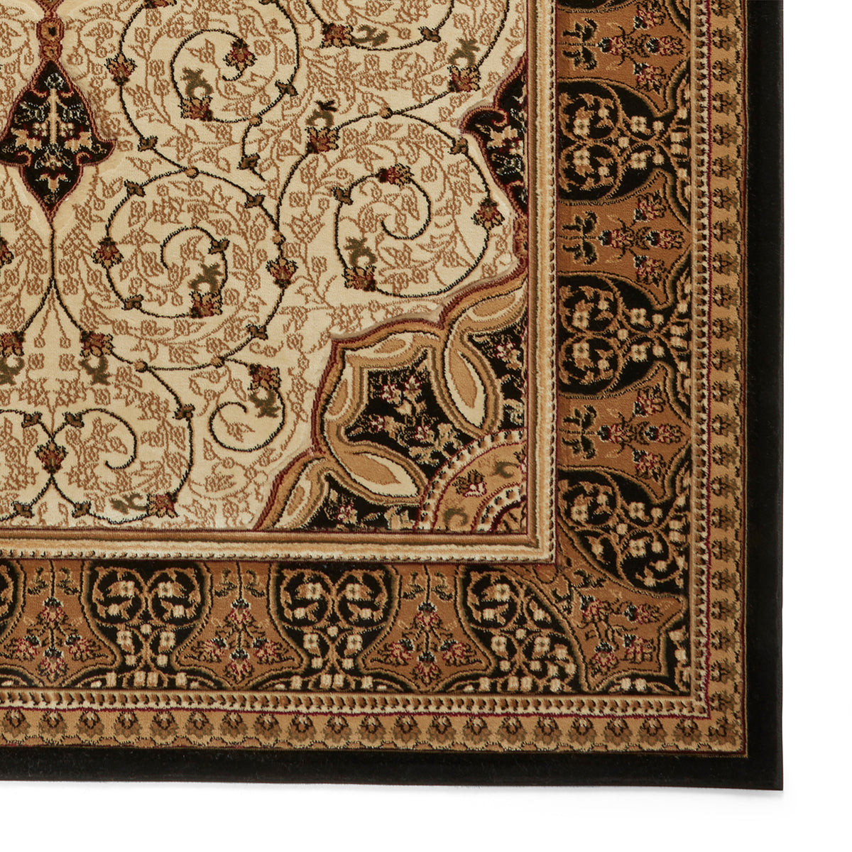 Holden Black Cream Rug from Roseland Furniture