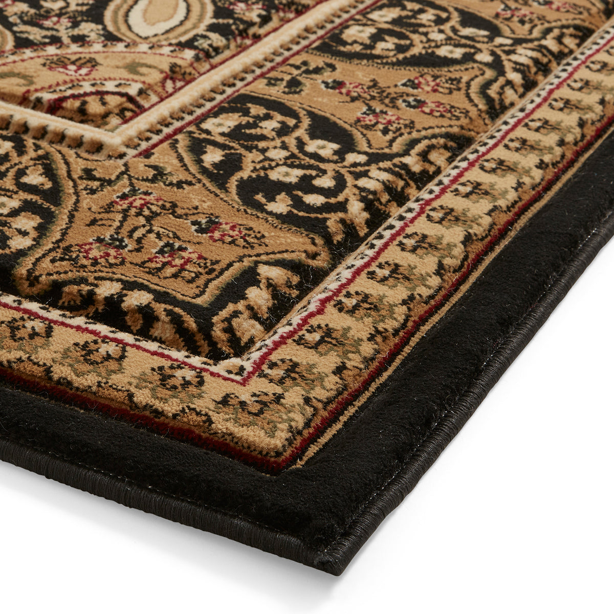 Holden Black Cream Rug from Roseland Furniture