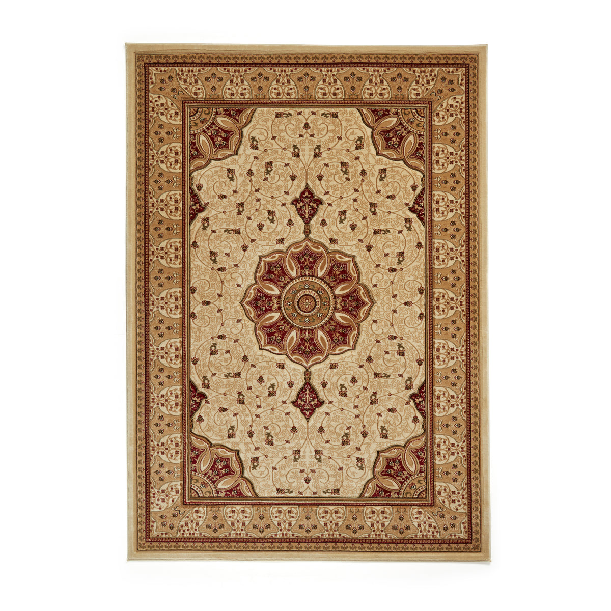 Holden Cream Red Rug from Roseland Furniture