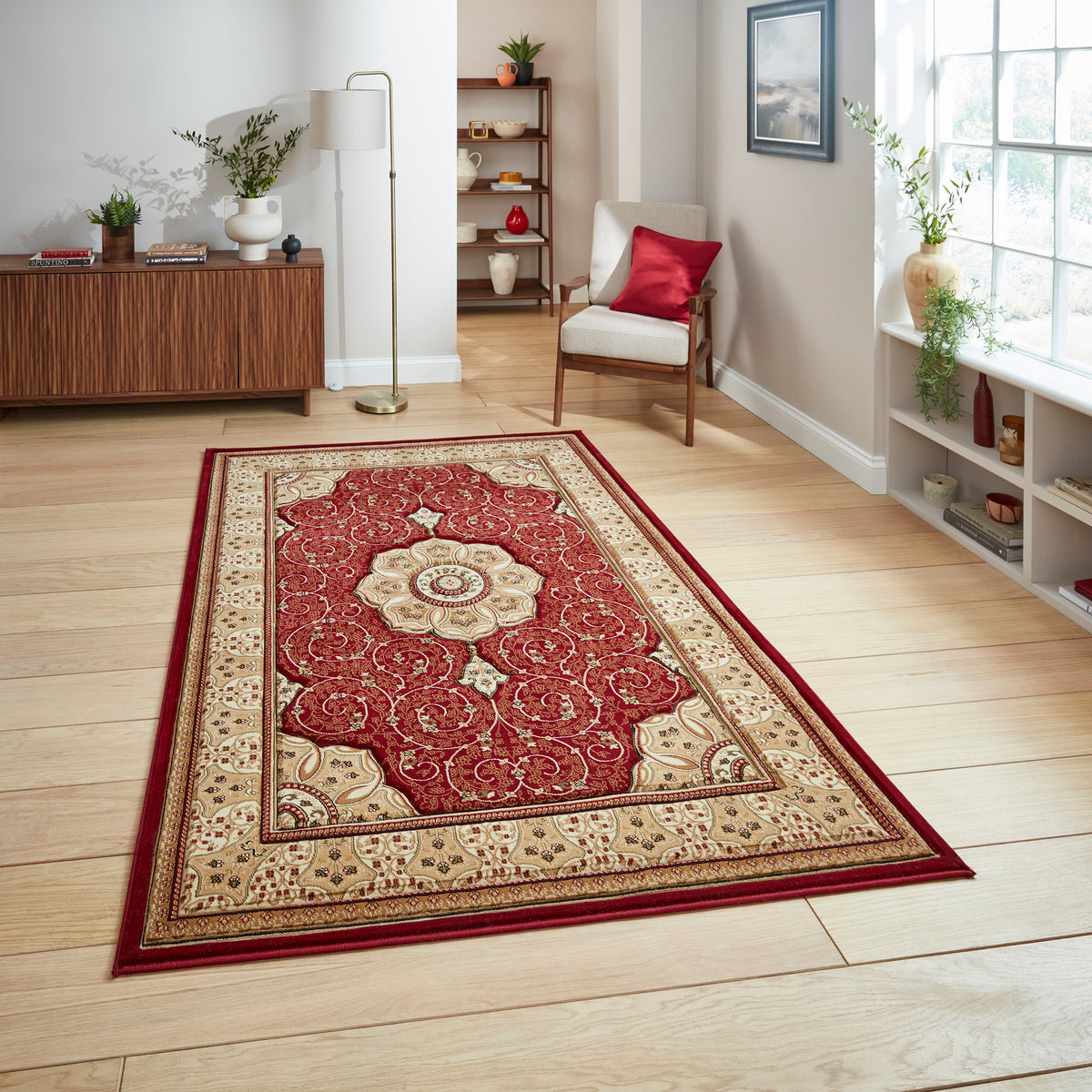 Holden Red Rug from Roseland Furniture
