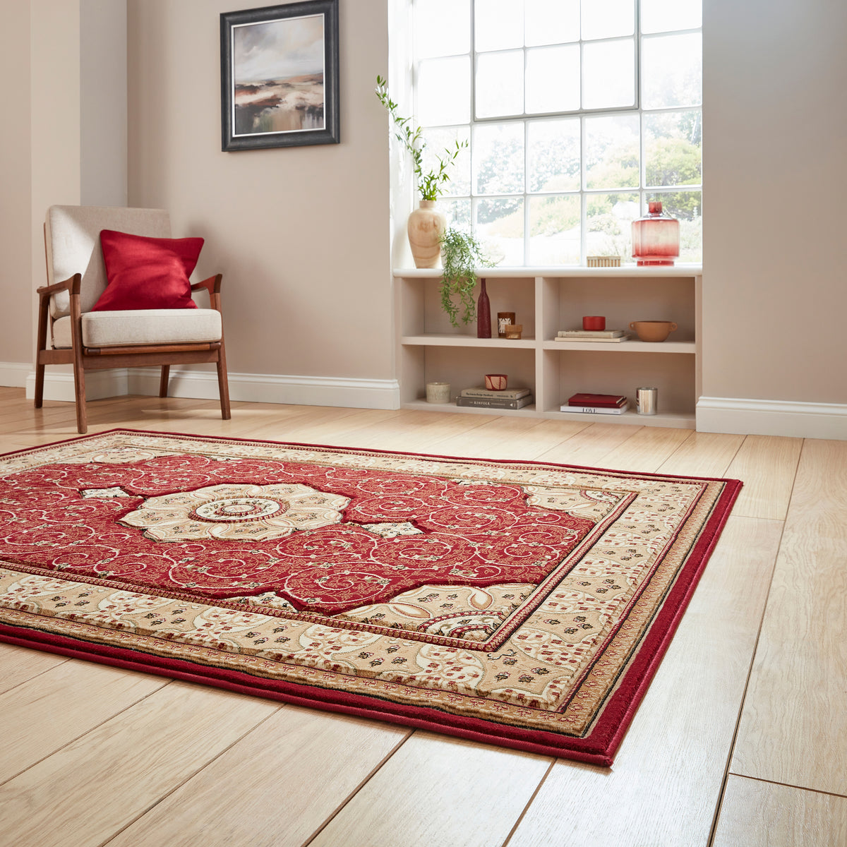 Holden Red Rug from Roseland Furniture