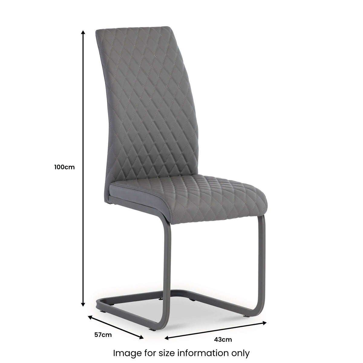 Holston Grey Faux Leather Quilted Back Dining Chair from Roseland Furniture