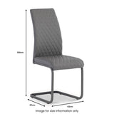 Holston Grey Faux Leather Quilted Back Dining Chair from Roseland Furniture