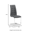 Jazz Grey Faux Leather Dining Chair by Roseland Furniture