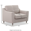 Justin Snuggle Armchair Dimensions from Roseland Furniture
