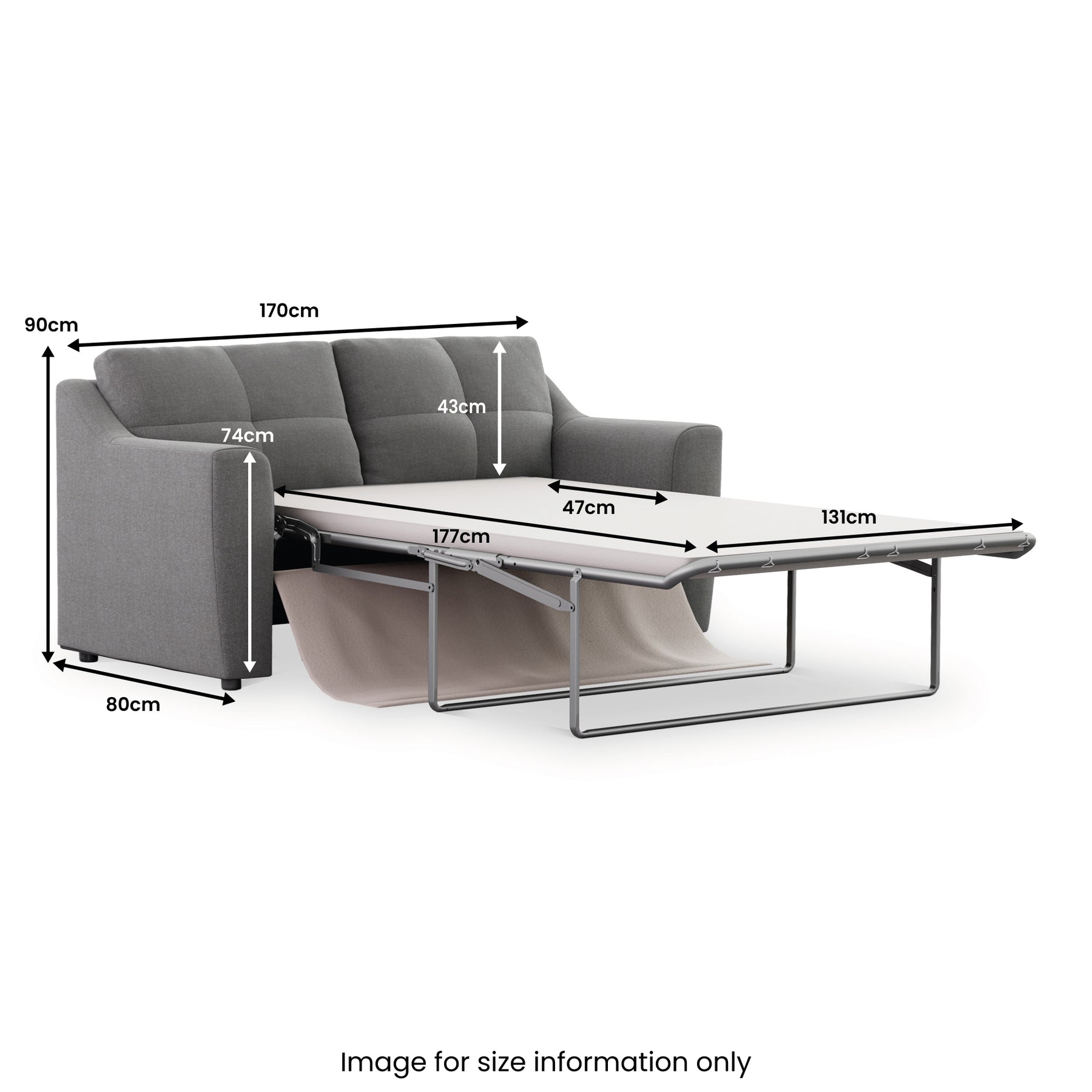 Justin 2 Seater Sofa Bed