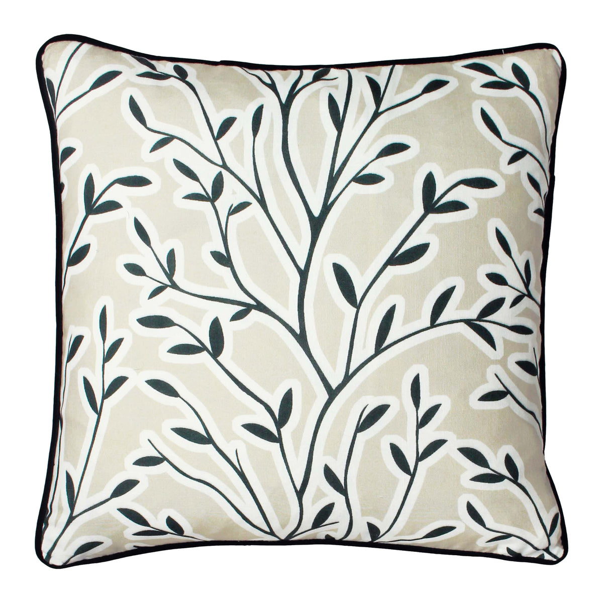 Annika 50cm Floral Leaf Polyester Cushion