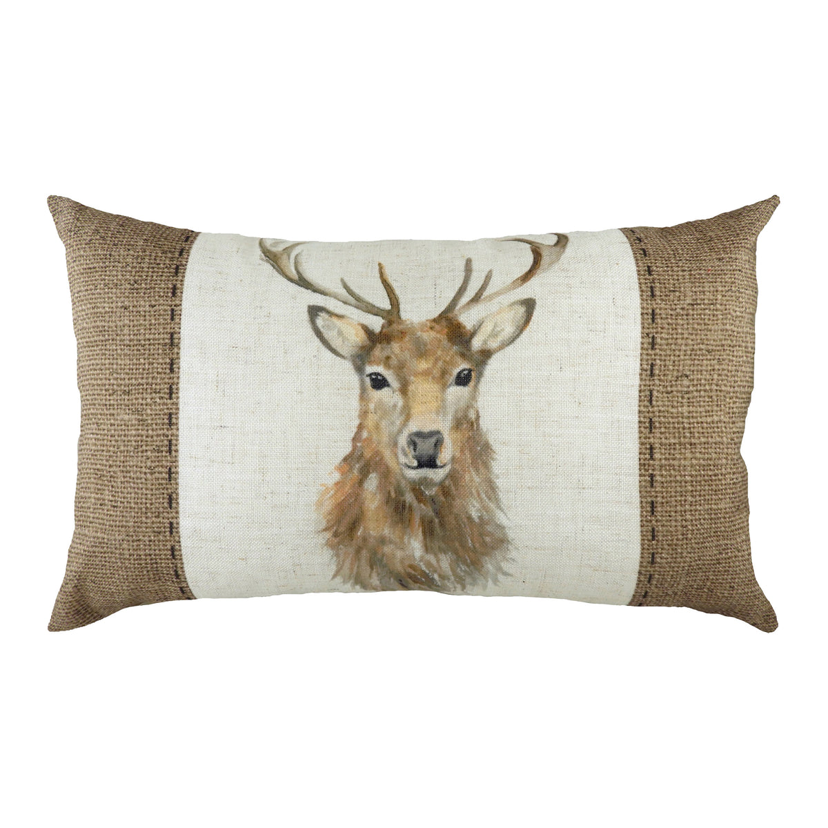 Hessian Animal 50cm Polyester Linen Bolster Cushion
