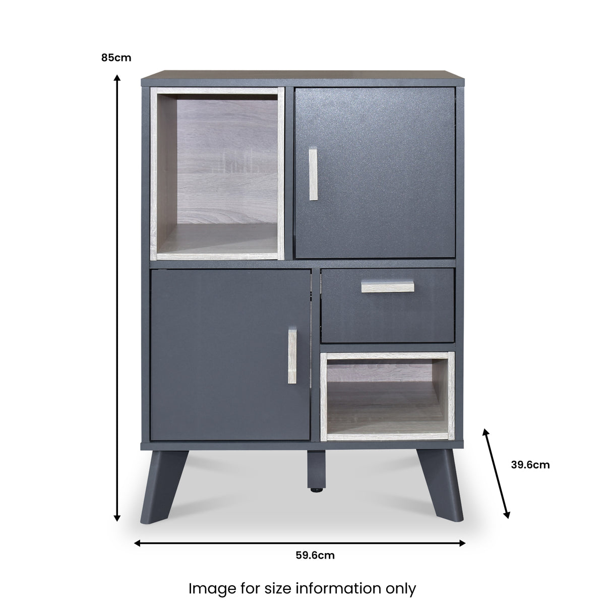 Kelso Grey & Oak Cabinet dimensions