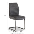 Kenny Grey Faux Leather Dining Chair from Roseland Furniture