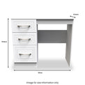 Killgarth 3 Drawer White Dressing Table Set by Roseland Furniture