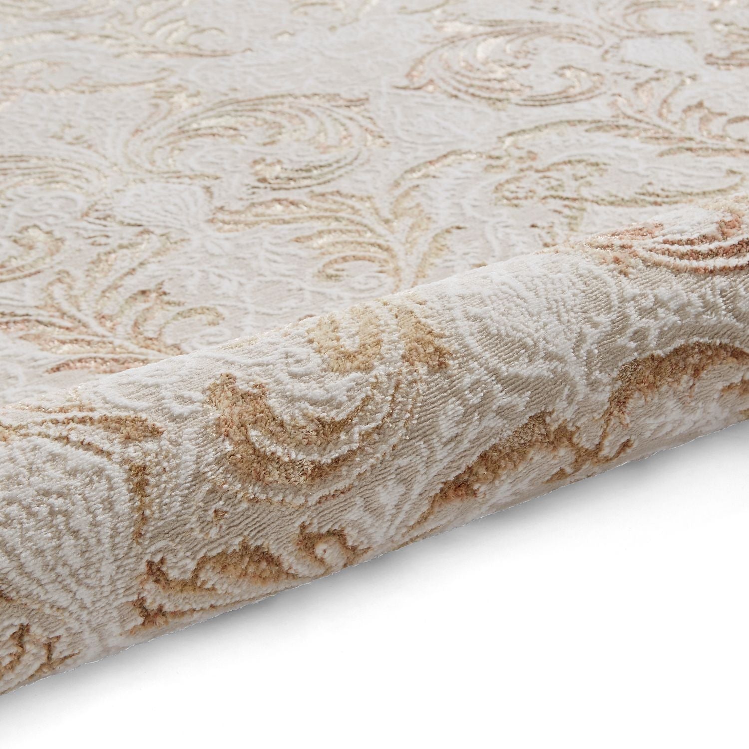 Bronze Laurence Llewelyn-Bowen Ornate Metallic Rug from Roseland Furniture