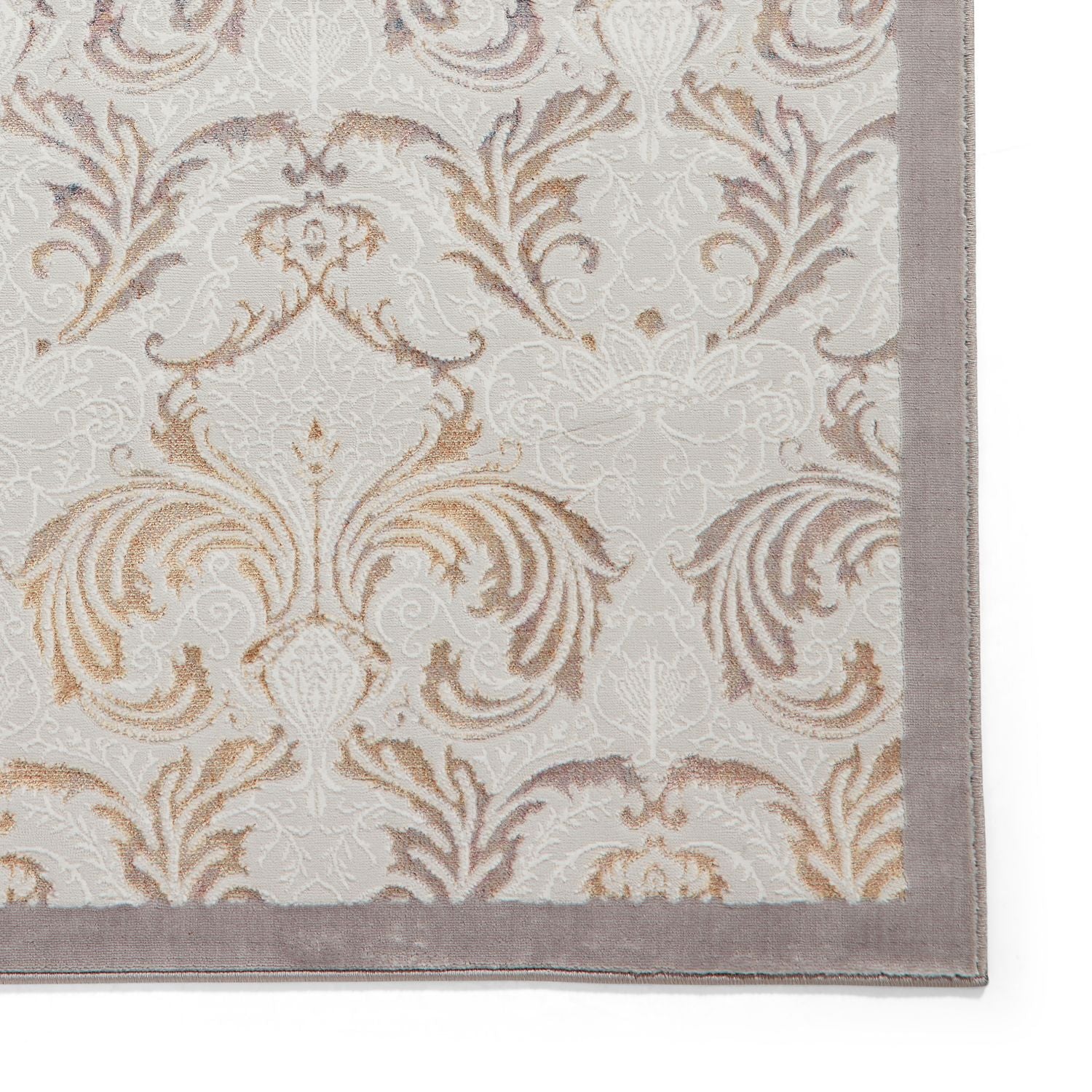 Pearl Laurence Llewelyn-Bowen Ornate Metallic Rug from Roseland Furniture