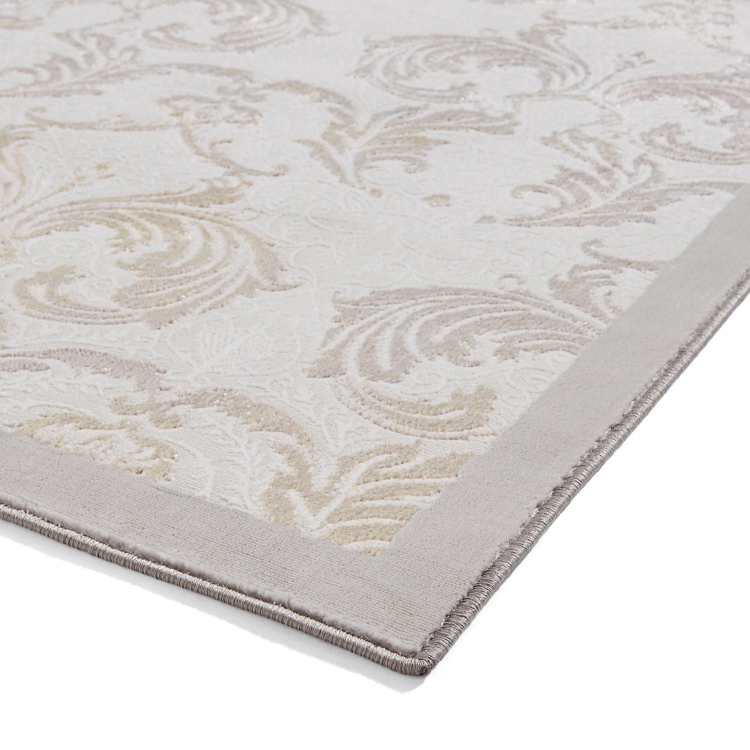 Pearl Laurence Llewelyn-Bowen Ornate Metallic Rug from Roseland Furniture