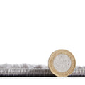 Silver Laurence Llewelyn-Bowen Ornate Metallic Rug from Roseland Furniture
