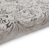 Silver Laurence Llewelyn-Bowen Ornate Metallic Rug from Roseland Furniture