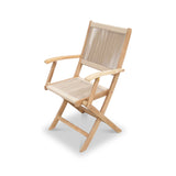 FSC 1 London 70cm Square Folding Bistro Set w 2 Folding Armchairs from Roseland Furniture