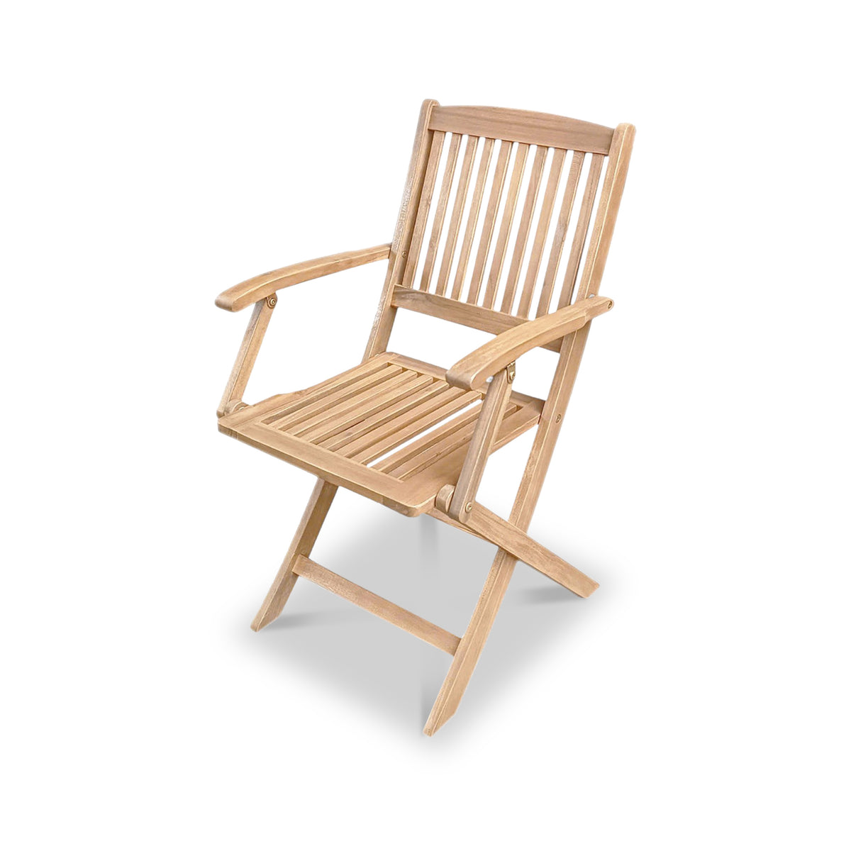 FSC 1 London 90cm Square Folding Set w 4 Folding Armchairs from Roseland Furniture