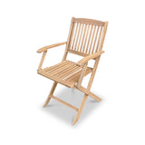 FSC 1 London 90cm Square Folding Set w 4 Folding Armchairs from Roseland Furniture