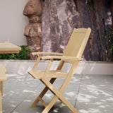 FSC 1 London 90cm Square Folding Set w 4 Folding Armchairs from Roseland Furniture