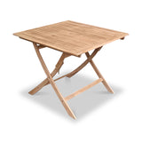 FSC 1 London 90cm Square Folding Bistro Set w 2 Folding Armchairs from Roseland Furniture