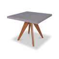 Luna 90cm Square Concrete Table Set with 4 Stacking Chairs from Roseland Furniture