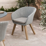 FSC 1 Luna 120cm Round table w 4 Sol Dining Chairs from Roseland Furniture