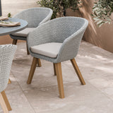 FSC 1 Luna 150cm Round table w 6 Sol Dining Chairs from Roseland Furniture