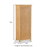 Lanner Oak Full Hanging Wardrobe from Roseland Furniture